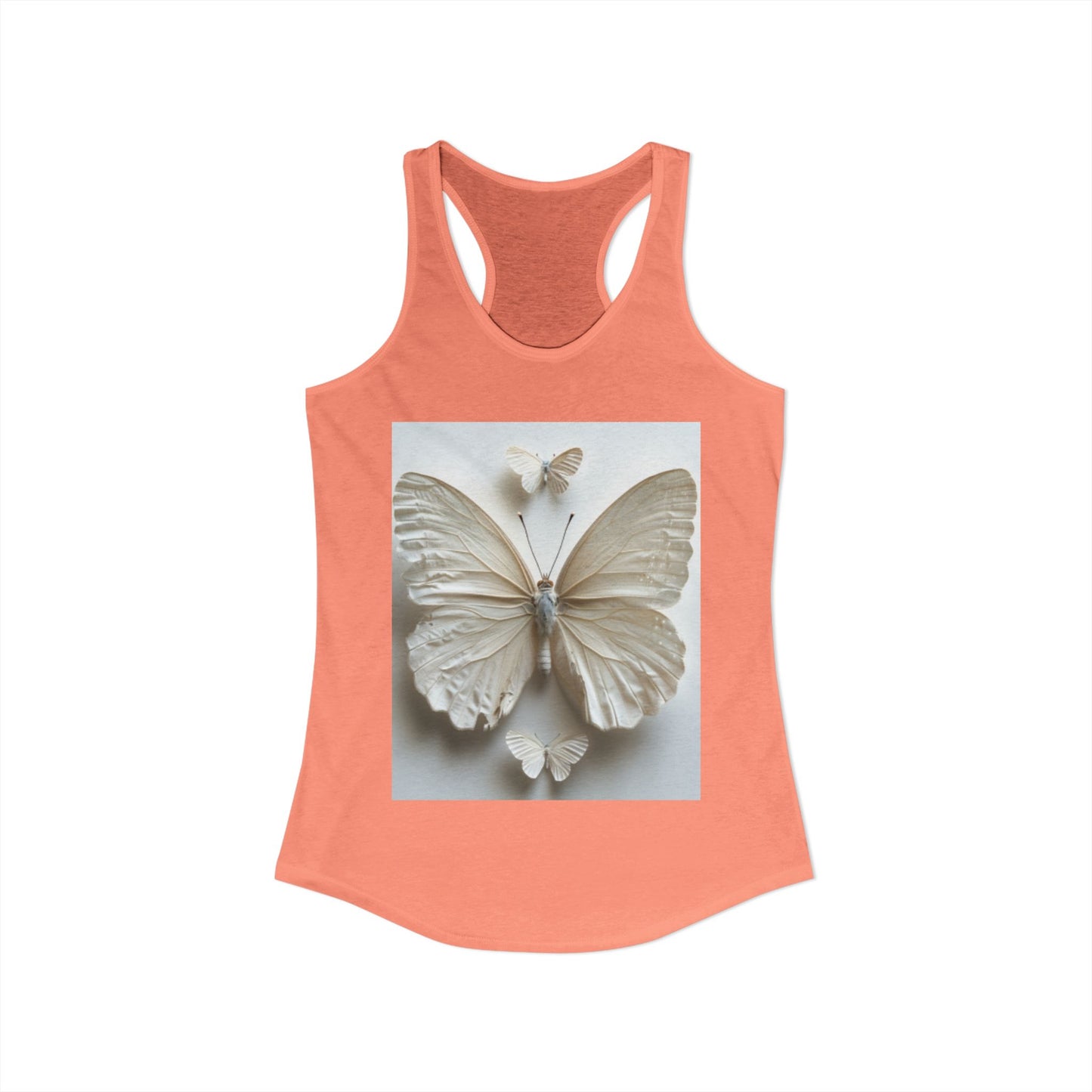 Flutter & Flow | Women's Razorback White T-Shirts with Artistic Butterflies 1