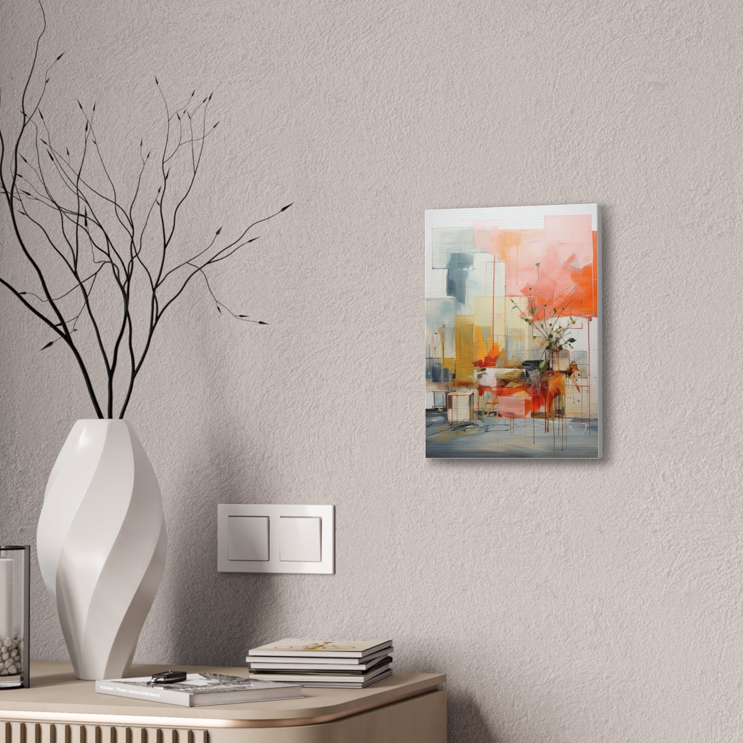 Timeless Elegance: Refined Muted Hues Canvas Print for Sophisticated Living Spaces