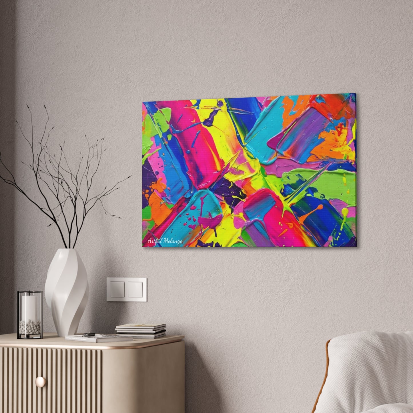 Acrylic Abstract Canvas Print - Richly Textured Artistry