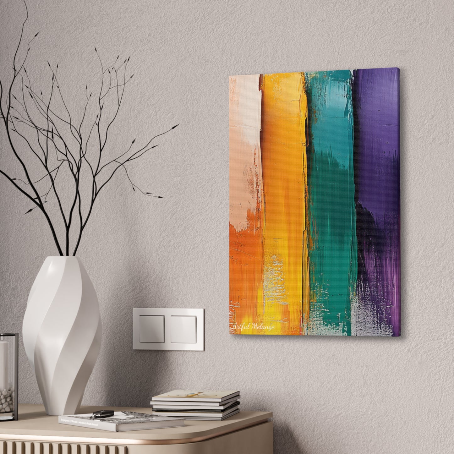 Acrylic Abstract Canvas Print - Richly Textured Artistry