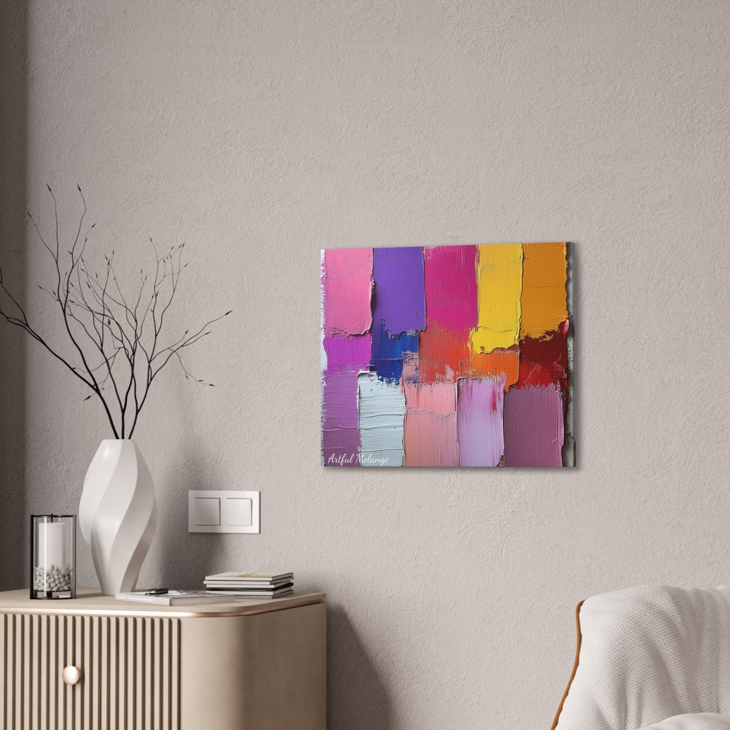 Acrylic Abstract Canvas Print - Richly Textured Artistry