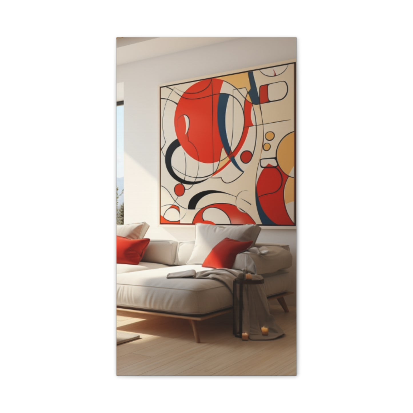 Crimson Elegance: A Symphony of Sophistication Canvas Print