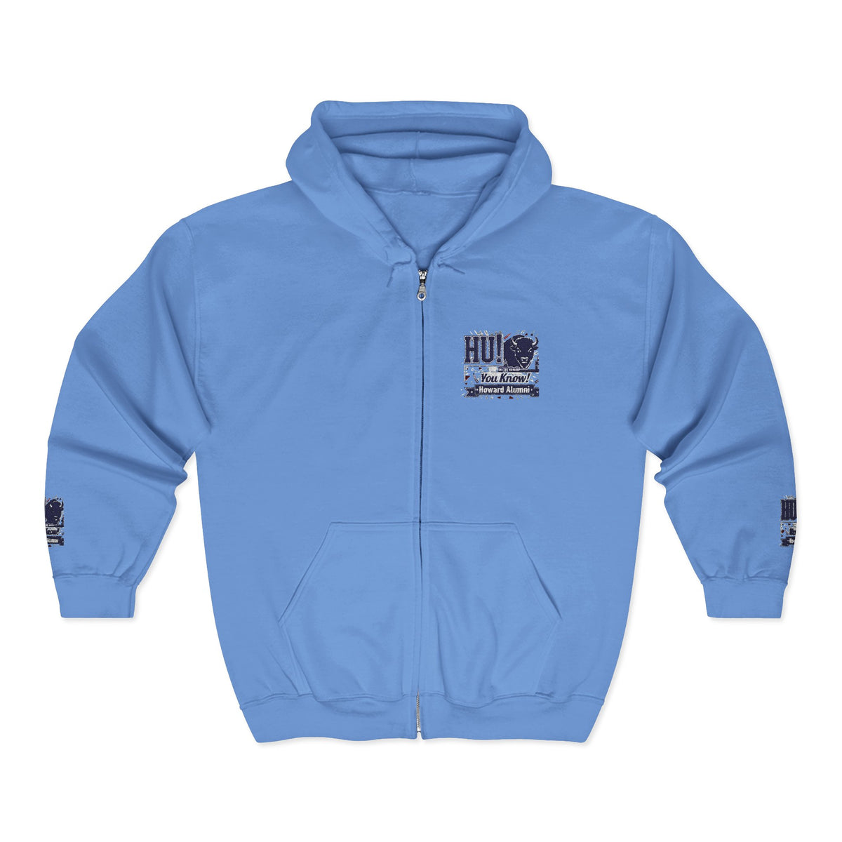 Bison Heritage Embroidered Collection: Full-Zip Sweatshirt | Howard-Inspired HBCU Collegiate Jacket