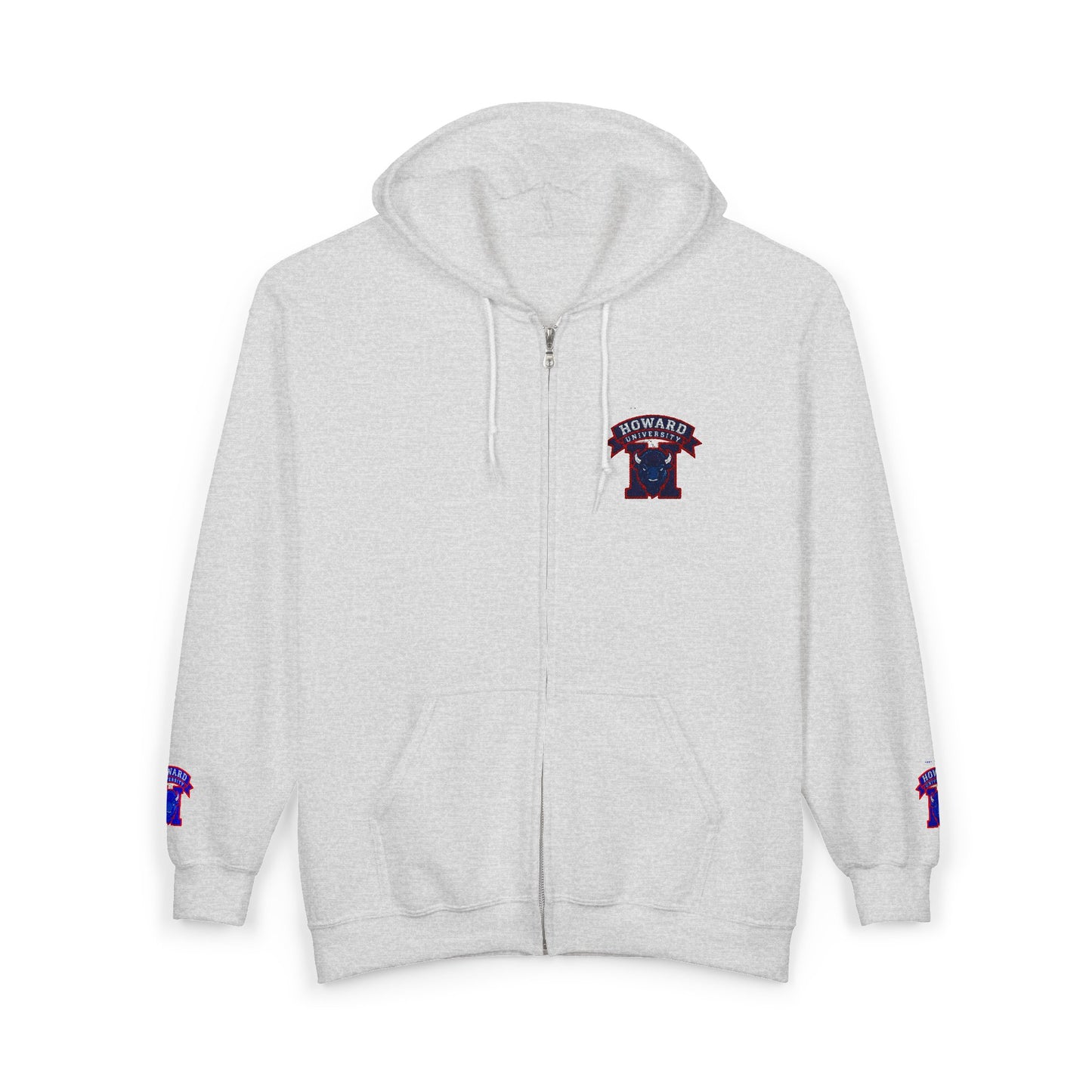 Bison Heritage Embroidered Collection: Full-Zip Sweatshirt | Howard-Inspired HBCU Collegiate Jacket