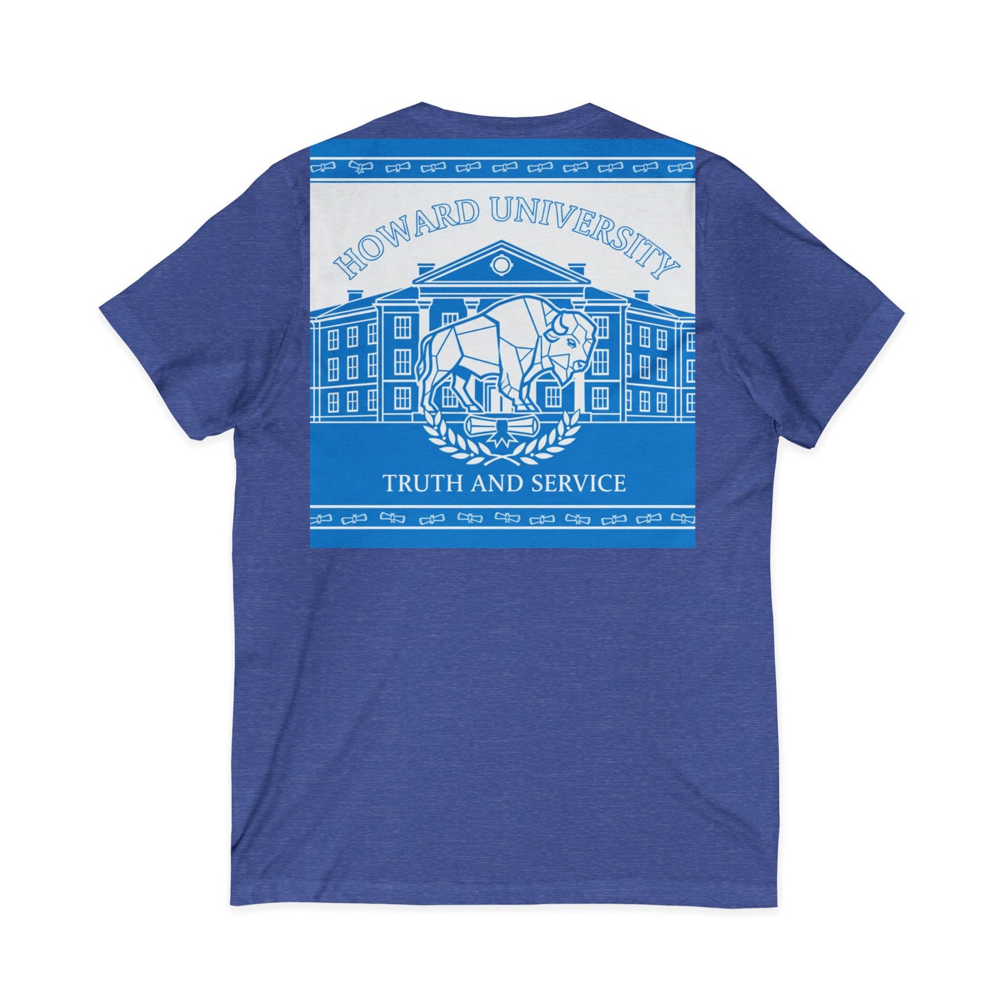 Howard University/ Truth and Service Unisex V-Neck T-Shirt