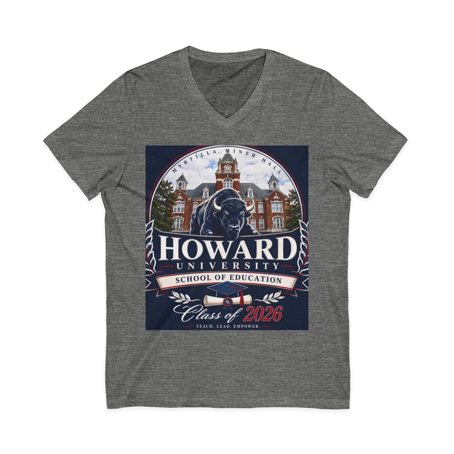 Howard University Class of 2026 Unisex V-Neck T-Shirt | The Mecca Incoming Class Tee