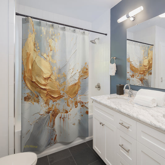 Canvas Cascade: Abstract Acrylic Art Shower Curtain Collection 265