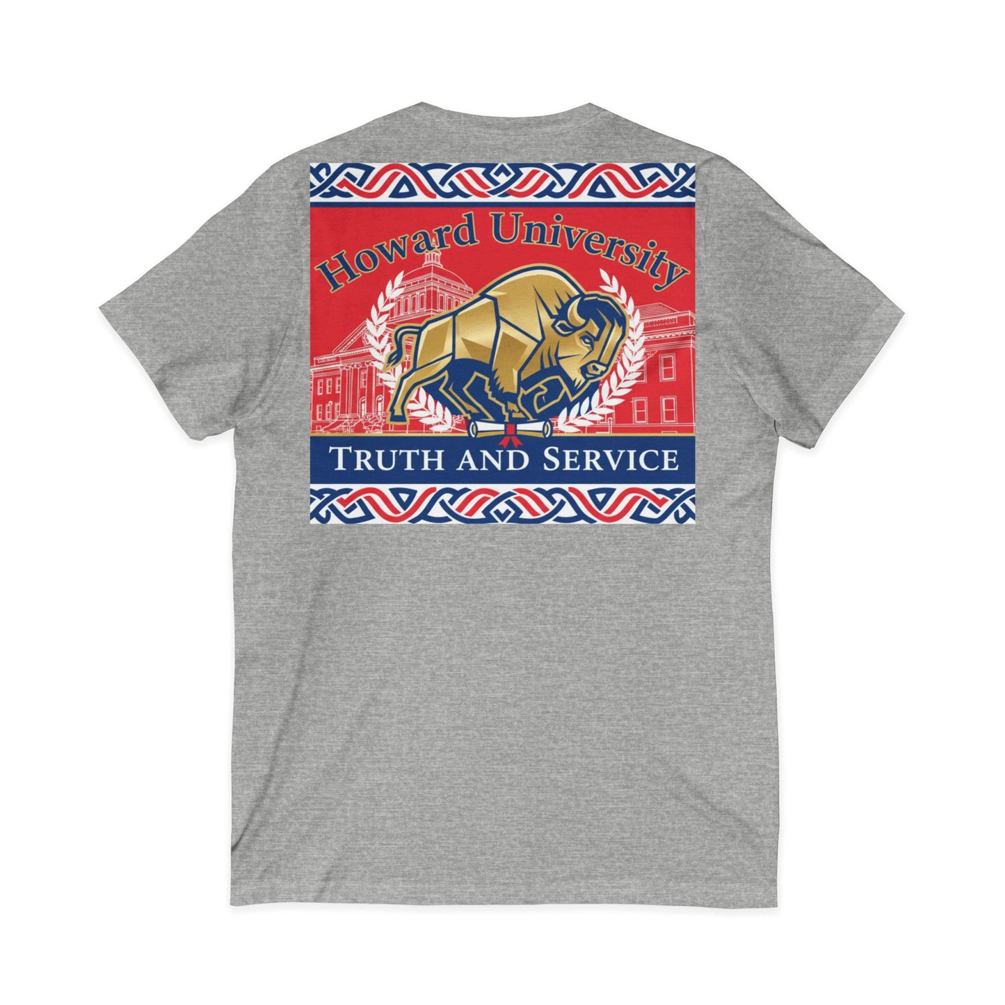 Howard University/ Truth and Service Unisex V-Neck T-Shirt