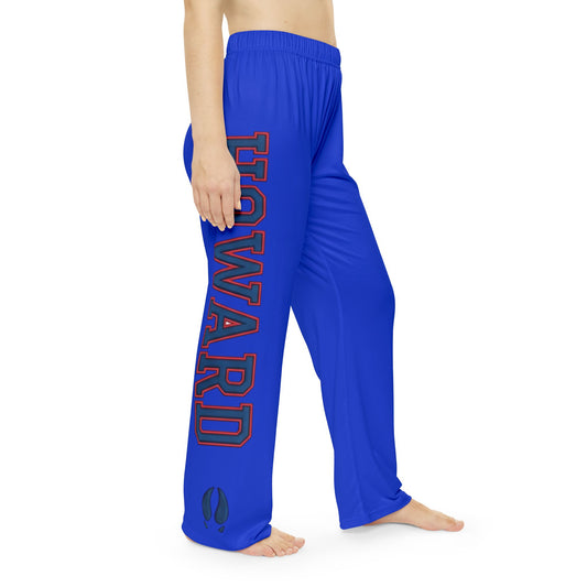 Howard-Inspired Women’s Pajama Pants | HBCU Lounge Bottoms/ Blue