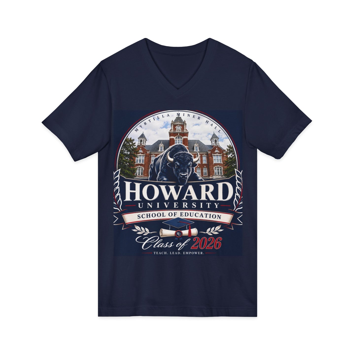Howard University Class of 2026 Unisex V-Neck T-Shirt | The Mecca Incoming Class Tee