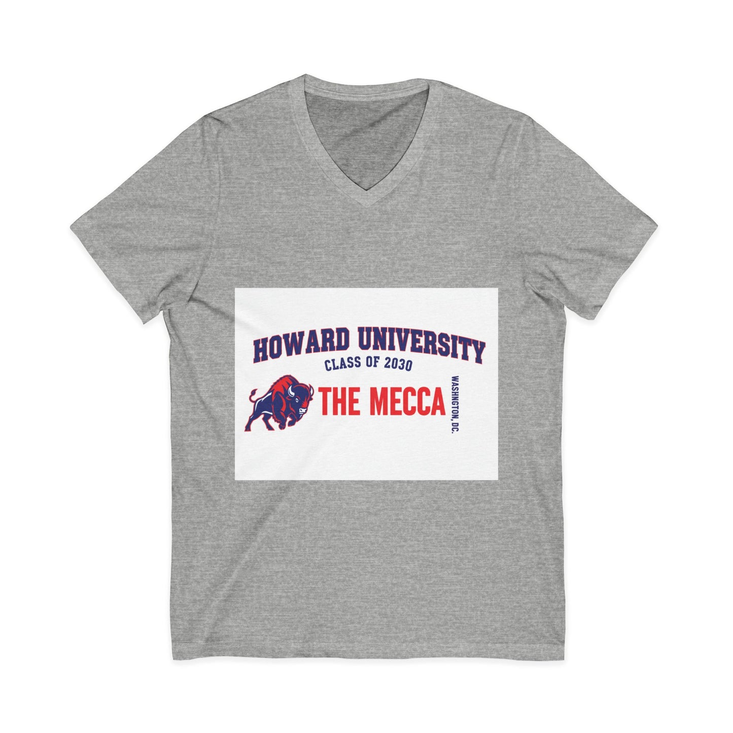 Howard University Class of 2030 Unisex V-Neck T-Shirt | The Mecca Incoming Class Tee