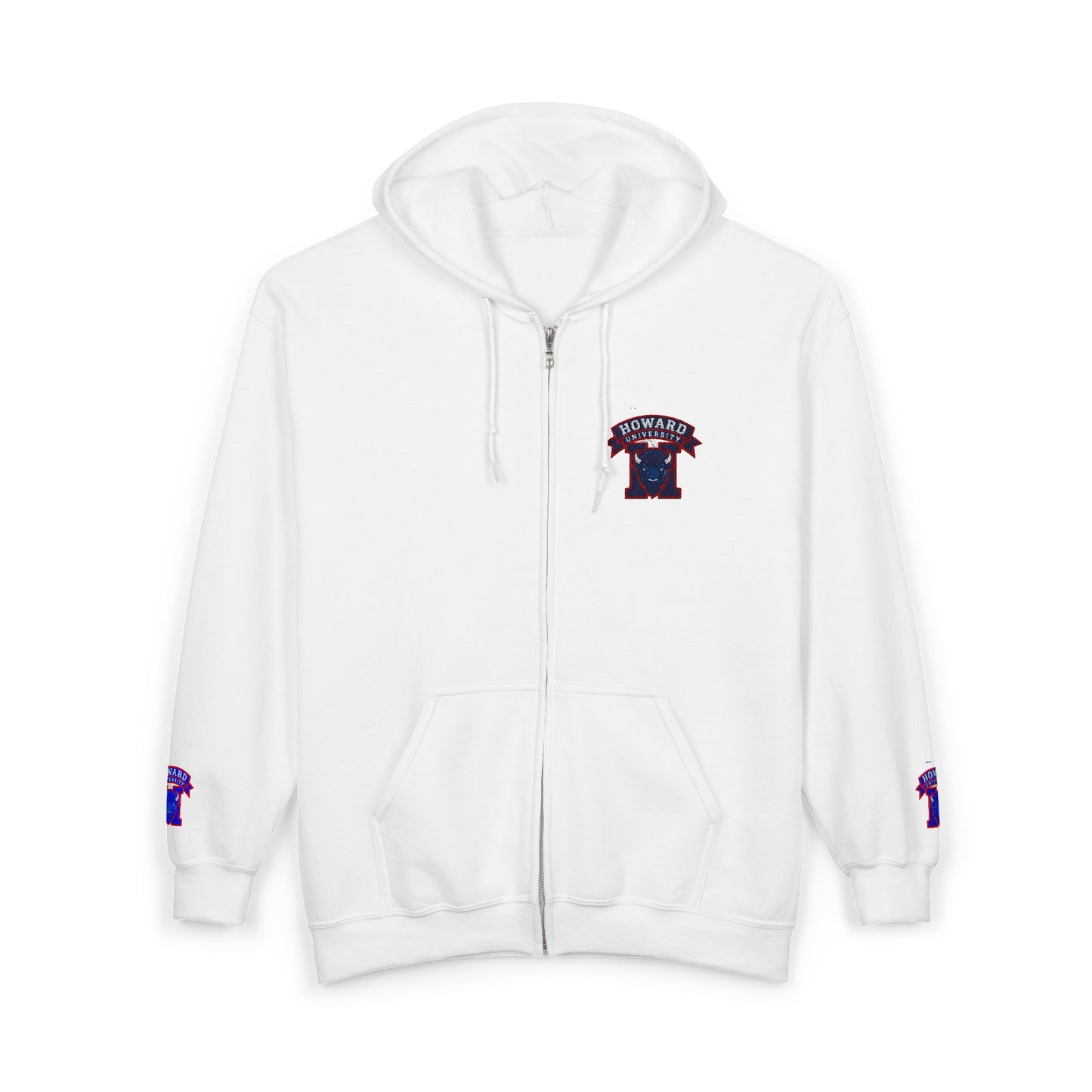 Bison Heritage Embroidered Collection: Full-Zip Sweatshirt | Howard-Inspired HBCU Collegiate Jacket