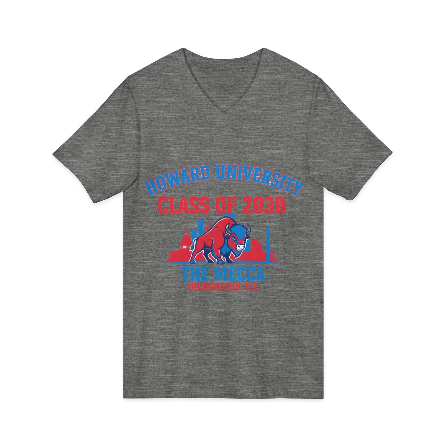 Howard University Class of 2030 Unisex V-Neck T-Shirt | The Mecca Incoming Class Tee