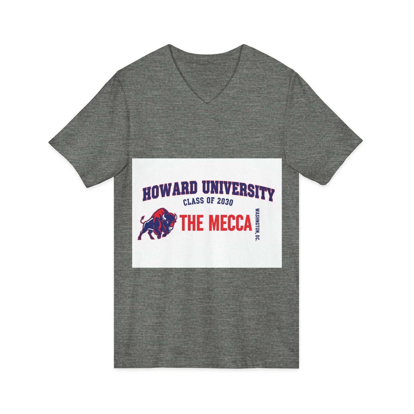 Howard University Class of 2030 Unisex V-Neck T-Shirt | The Mecca Incoming Class Tee