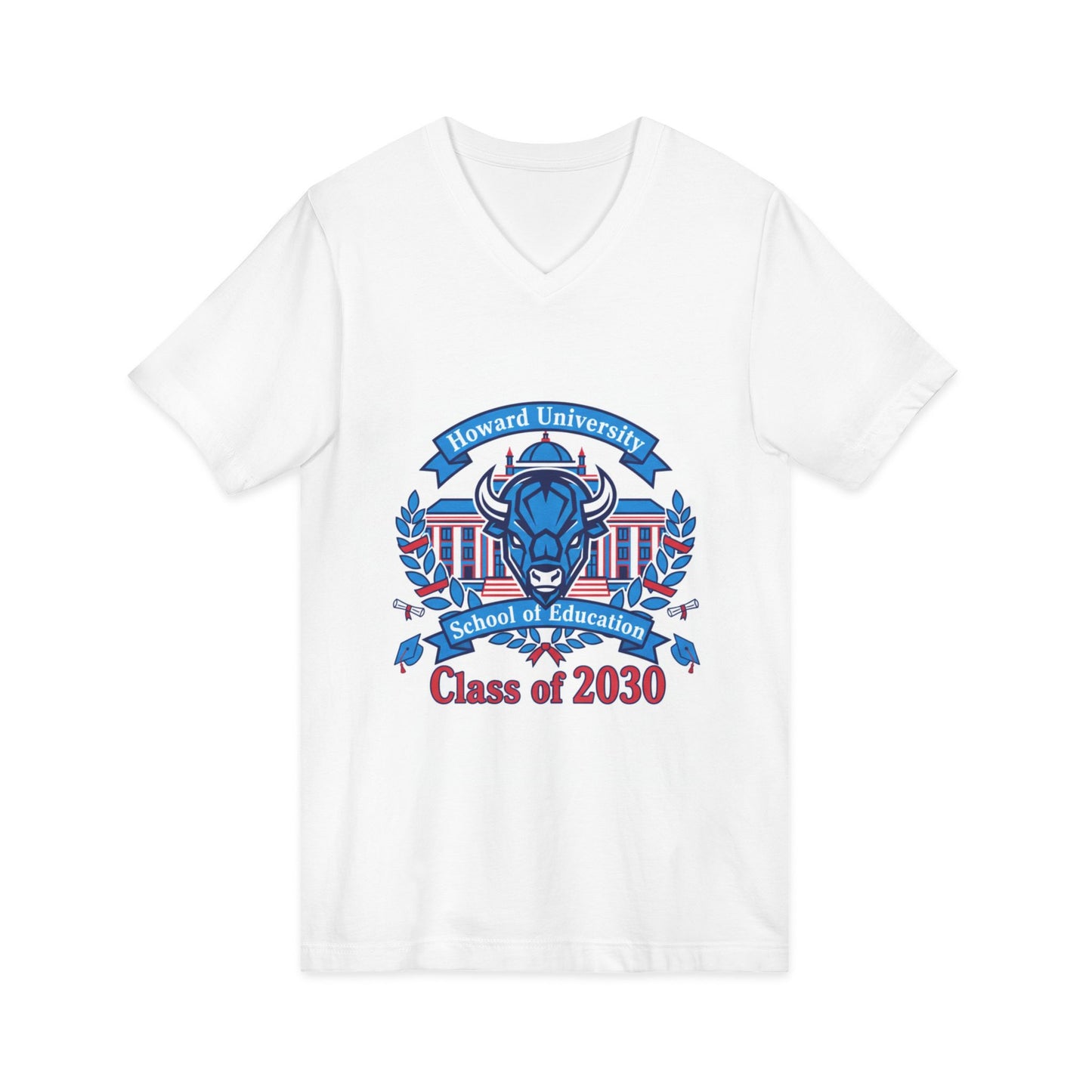 Howard University Class of 2030 Unisex V-Neck T-Shirt | The Mecca Incoming Class Tee