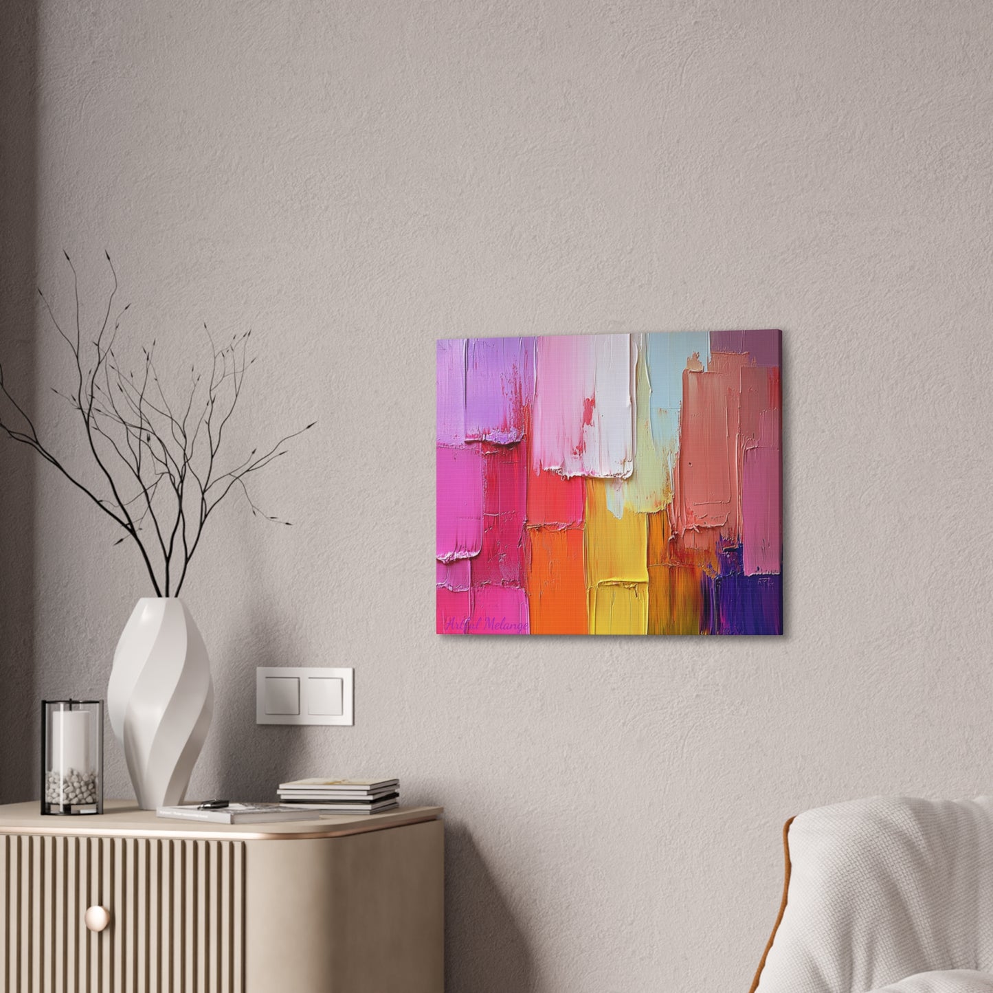 Acrylic Abstract Canvas Print - Richly Textured Artistry