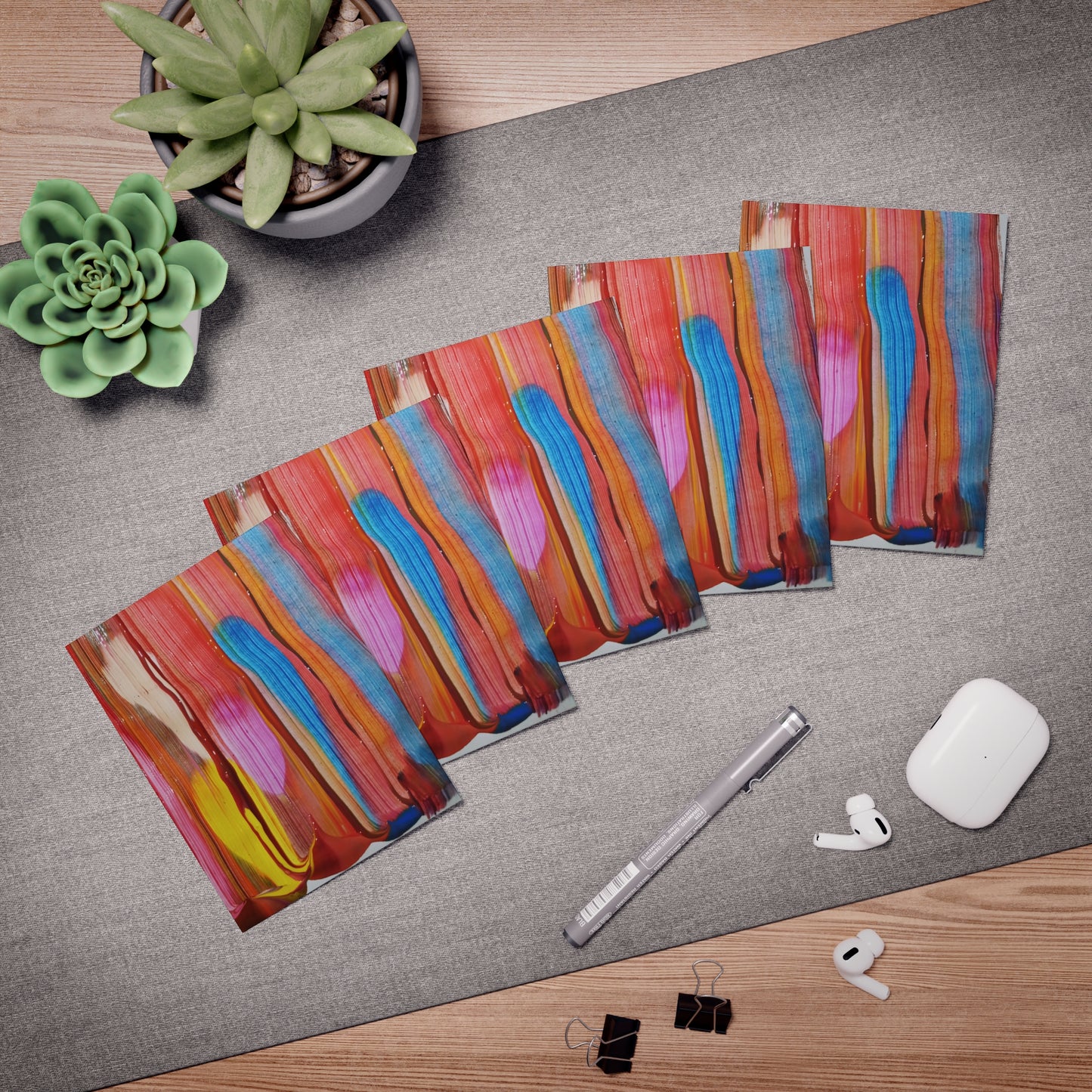 Elegance in Ink:  Abstract Art Note Card Set(5-Pack)
