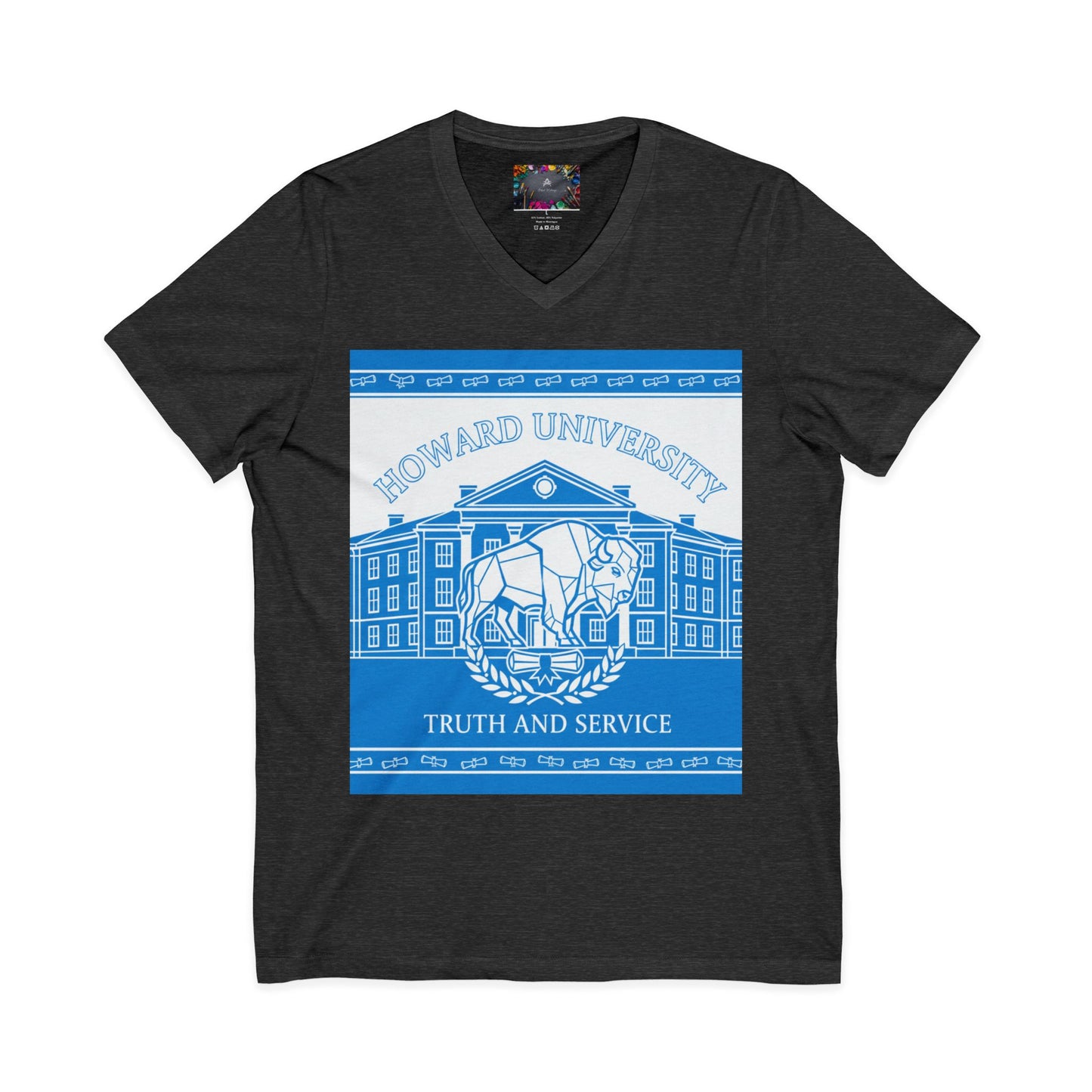 Howard University/ Truth and Service Unisex V-Neck T-Shirt