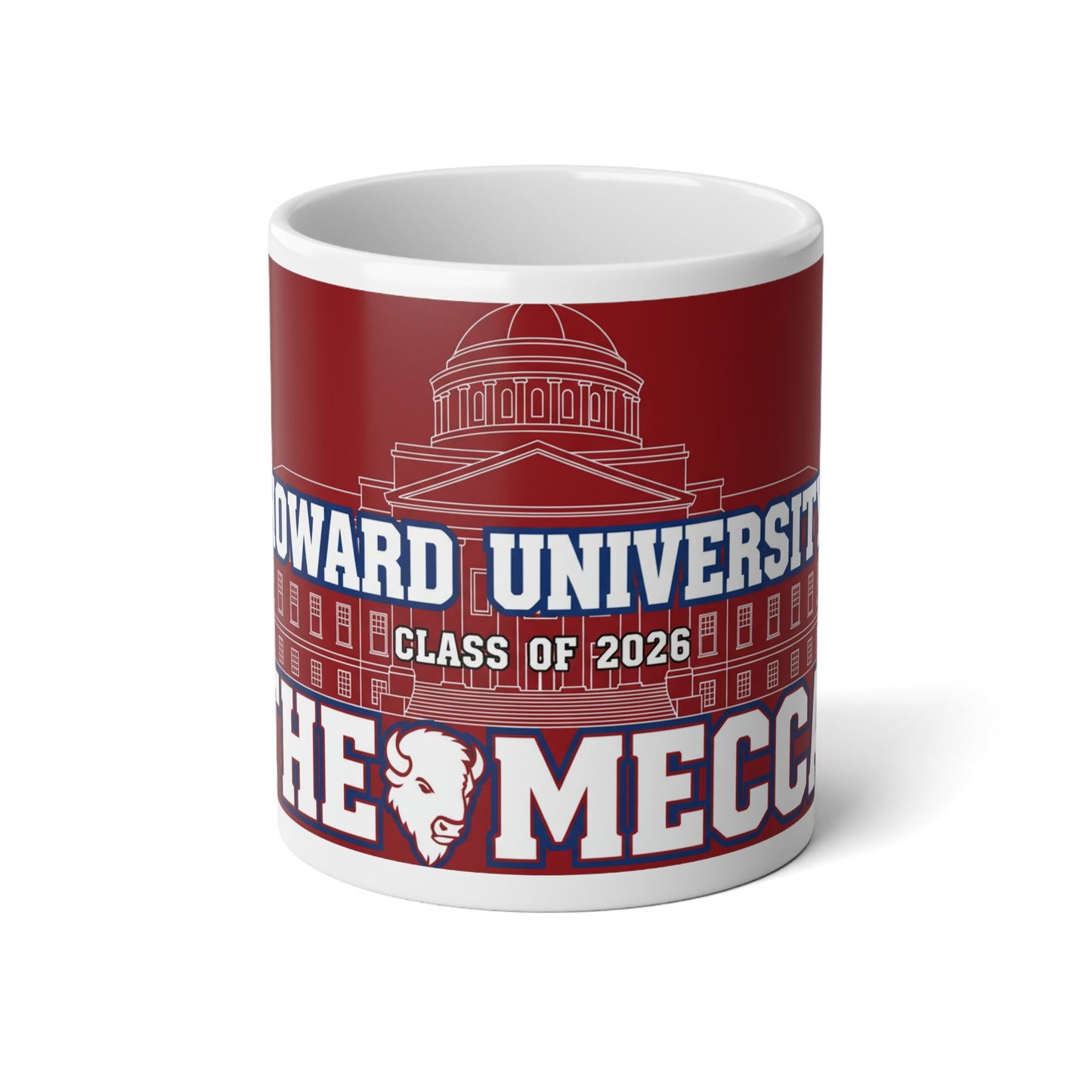 Howard University Class of 2026 Mug – The Mecca Bison Pride,Jumbo Mug 4, 20oz