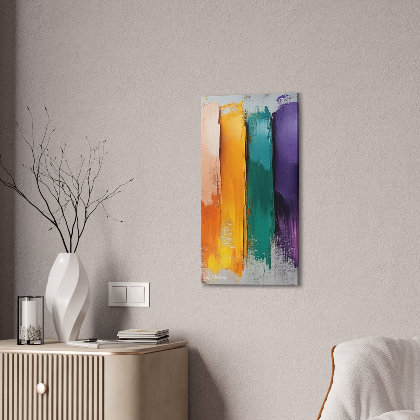 Acrylic Abstract Canvas Print - Richly Textured Artistry