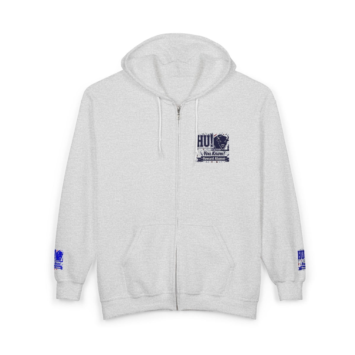 Bison Heritage Embroidered Collection: Full-Zip Sweatshirt | Howard-Inspired HBCU Collegiate Jacket