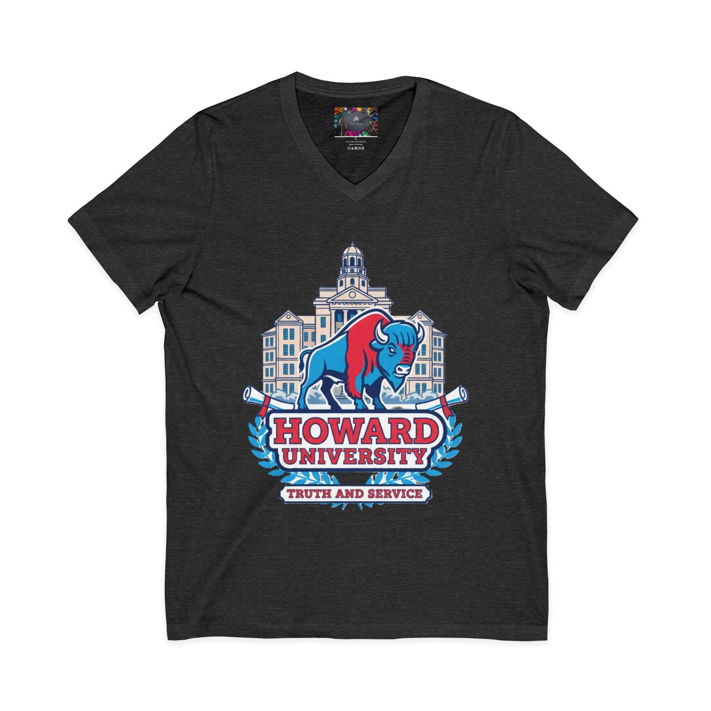 Howard University/ Truth and Service Unisex V-Neck T-Shirt