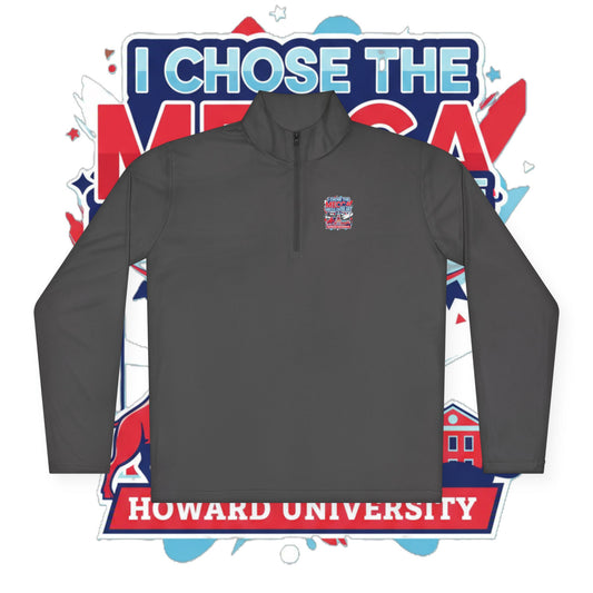 Howard University Legacy Unisex 1/4 Zip Pullover – Classic Solid Color HBCU Pride Collection/ I Chose The Mecca