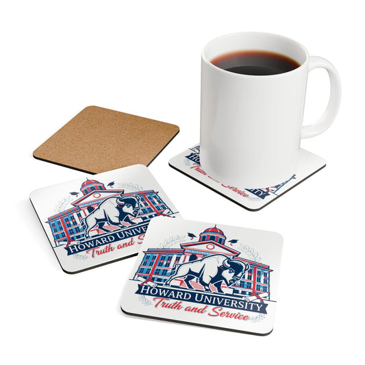 Howard University Coaster Set 3 – HU Pride Campus & Bison Design