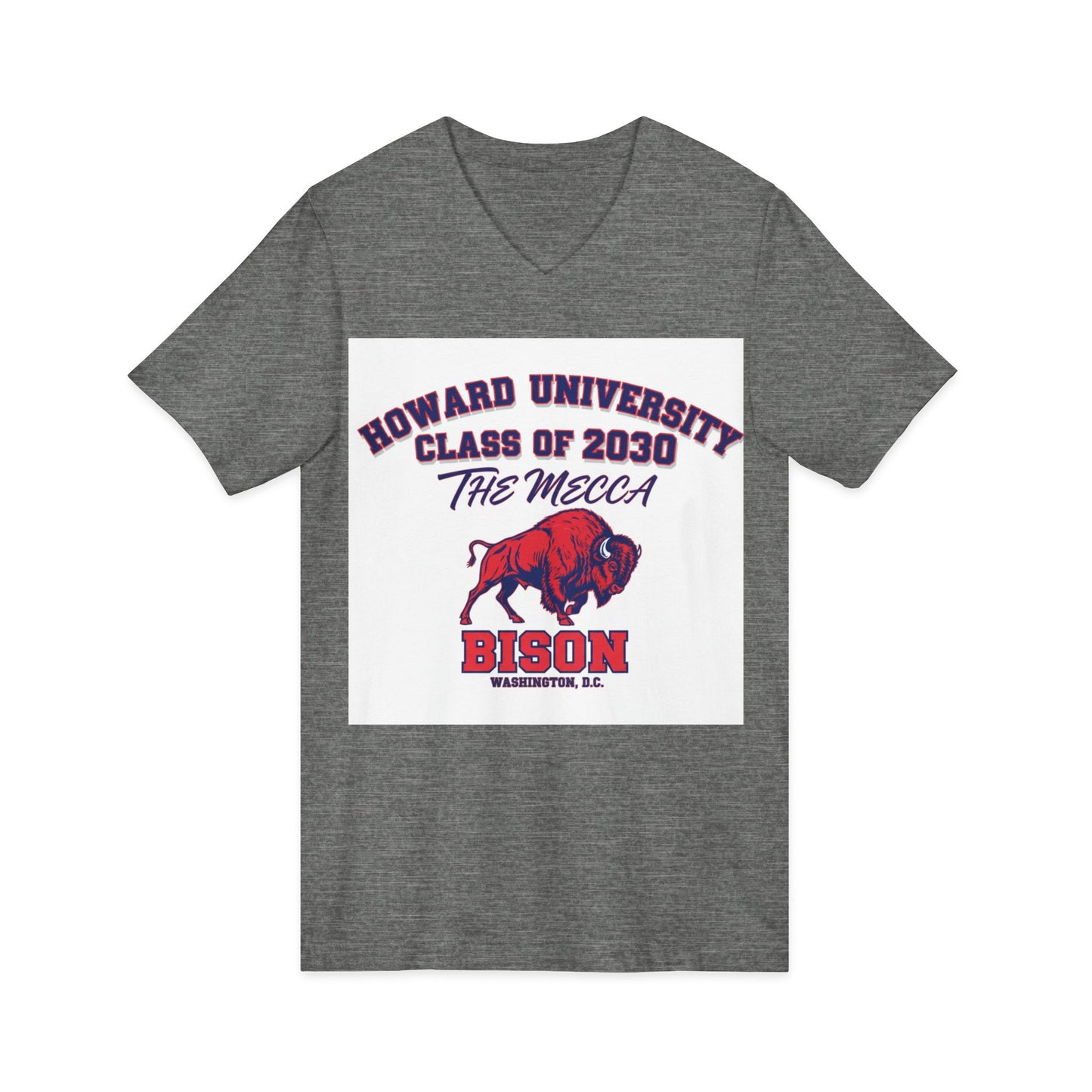 Howard University Class of 2030 Unisex V-Neck T-Shirt | The Mecca Incoming Class Tee