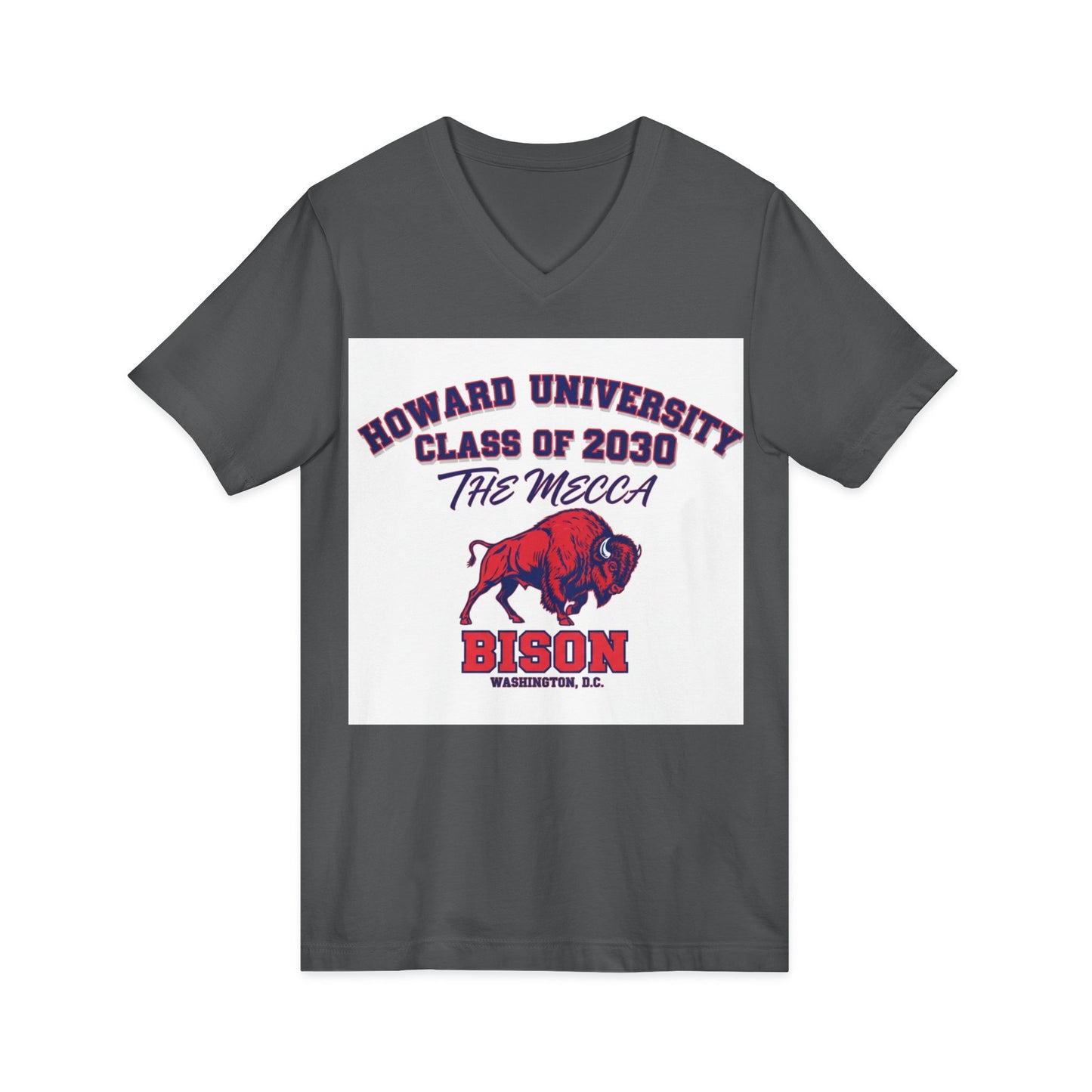 Howard University Class of 2030 Unisex V-Neck T-Shirt | The Mecca Incoming Class Tee
