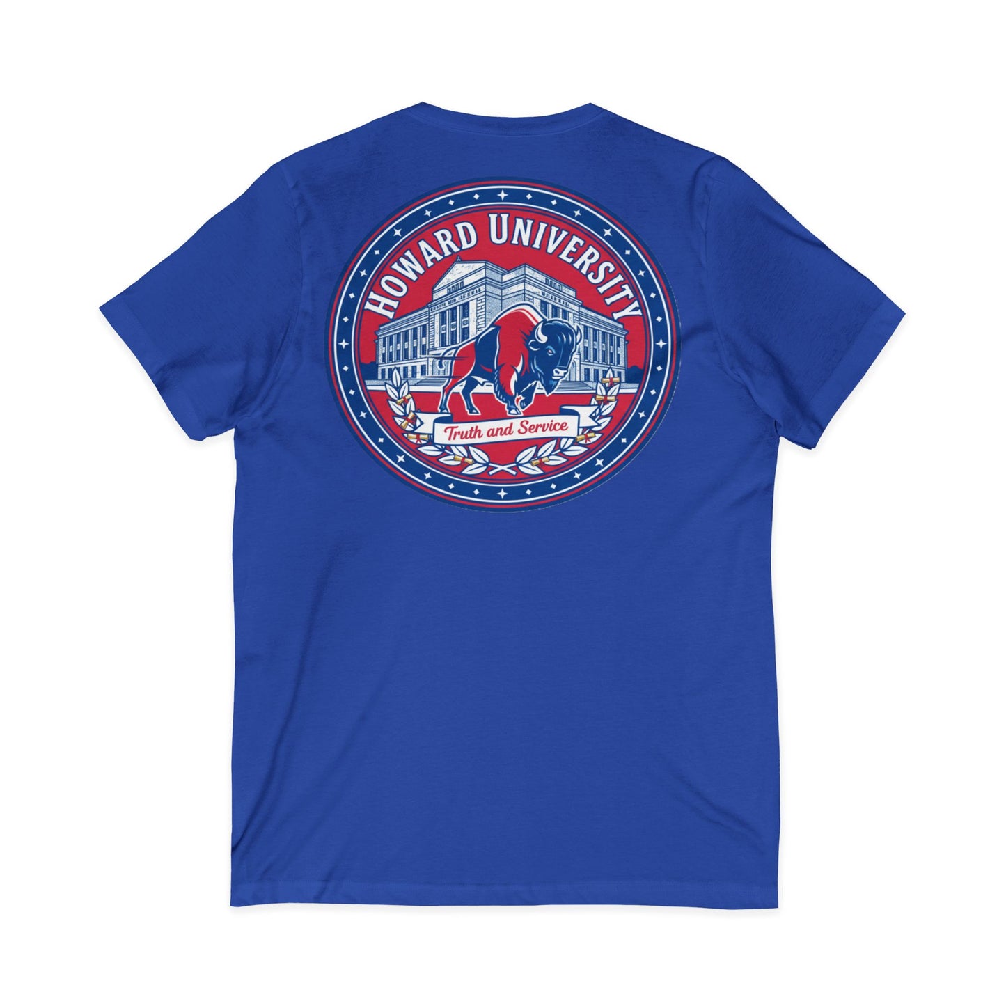 Howard University/ Truth and Service Unisex V-Neck T-Shirt 3