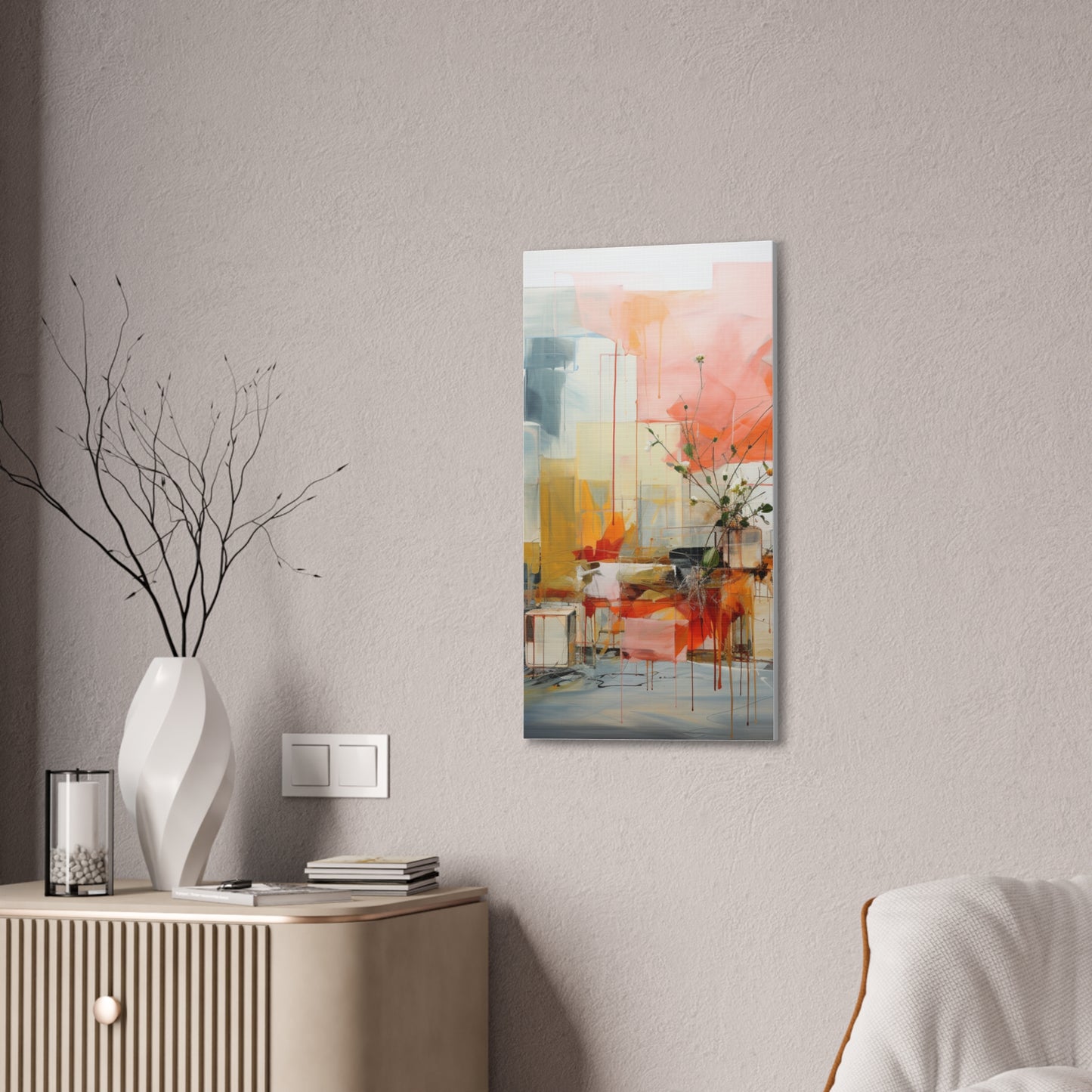 Timeless Elegance: Refined Muted Hues Canvas Print for Sophisticated Living Spaces