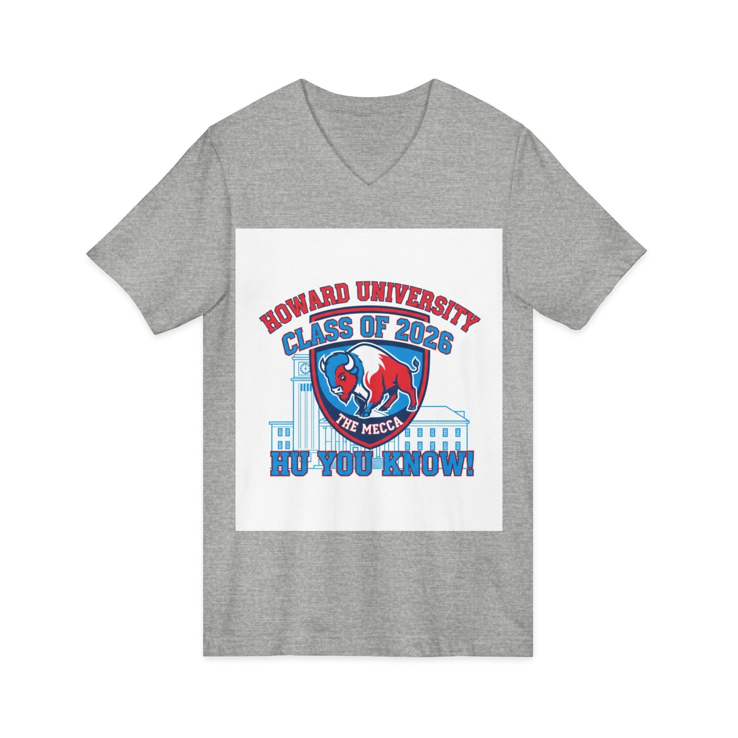 Howard University Class of 2026 Unisex V-Neck T-Shirt | The Mecca Incoming Class Tee