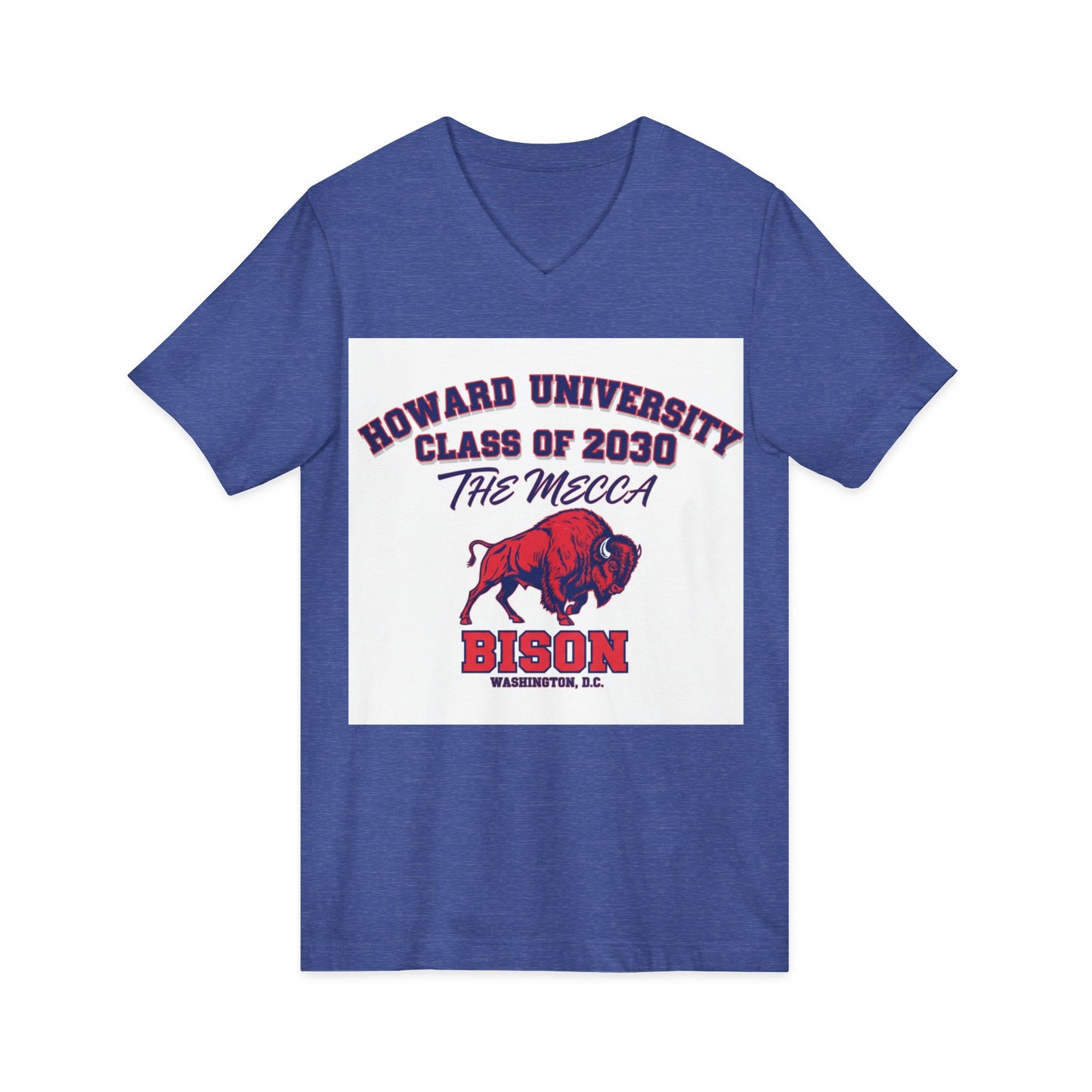 Howard University Class of 2030 Unisex V-Neck T-Shirt | The Mecca Incoming Class Tee