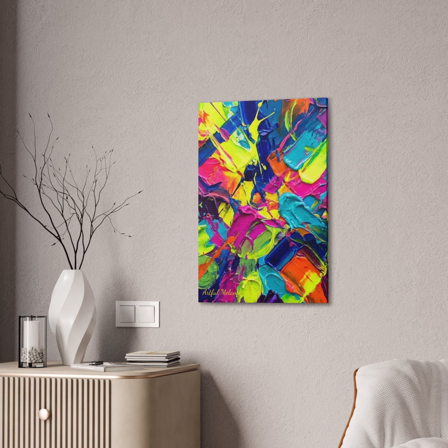 Acrylic Abstract Canvas Print - Richly Textured Artistry