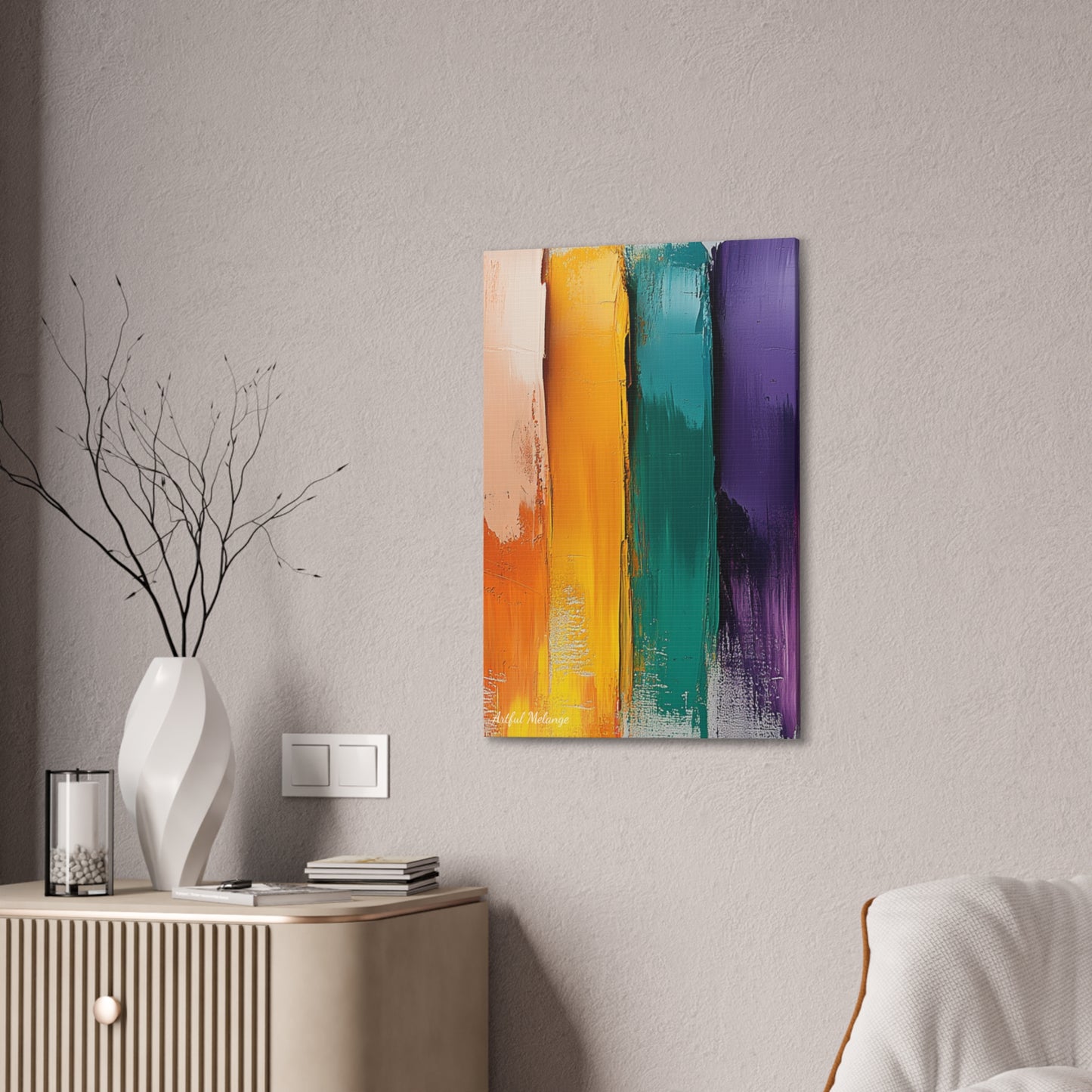 Acrylic Abstract Canvas Print - Richly Textured Artistry