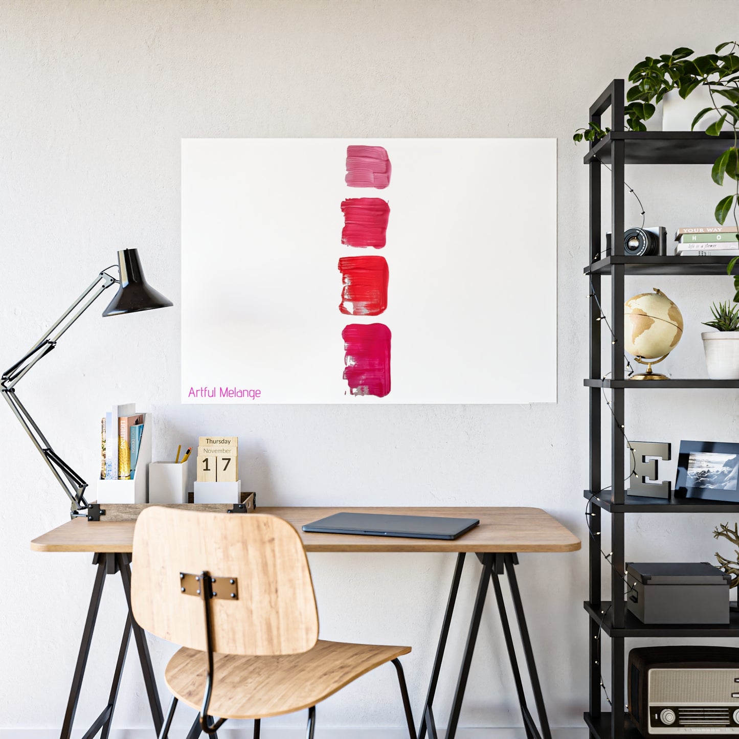 Gleaming Acrylic Abstract Poster: A Spectrum of Colorful Elegance