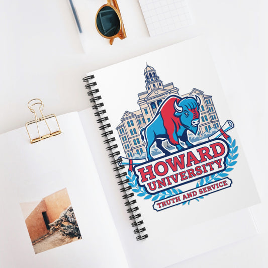 Howard University Legacy Journal 4– Wirebound Lined Notebook Celebrating Black Excellence, HBCU Pride & Academic Achievement/Write with Purpose. Lead with Legacy