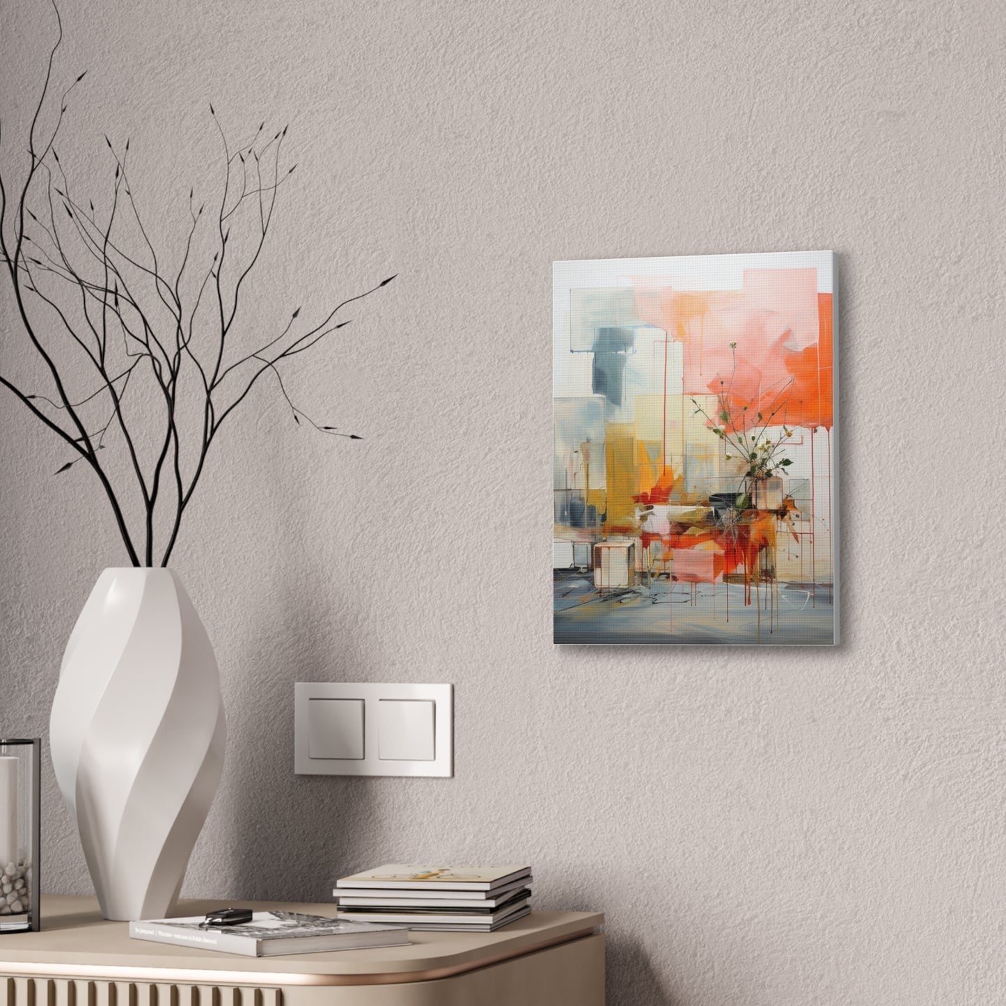 Timeless Elegance: Refined Muted Hues Canvas Print for Sophisticated Living Spaces
