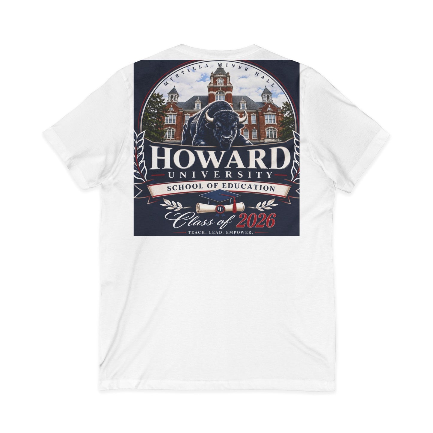 Howard University Class of 2026 Unisex V-Neck T-Shirt | The Mecca Incoming Class Tee