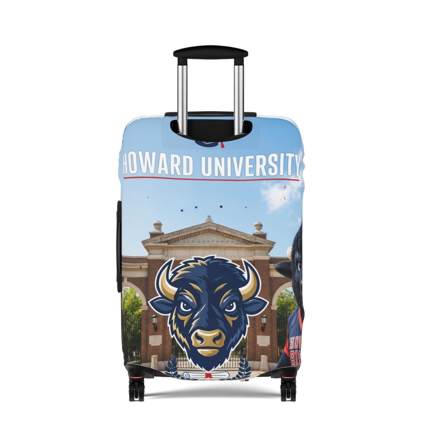 Howard University Bison Mascot Luggage Cover — College Travel Gear