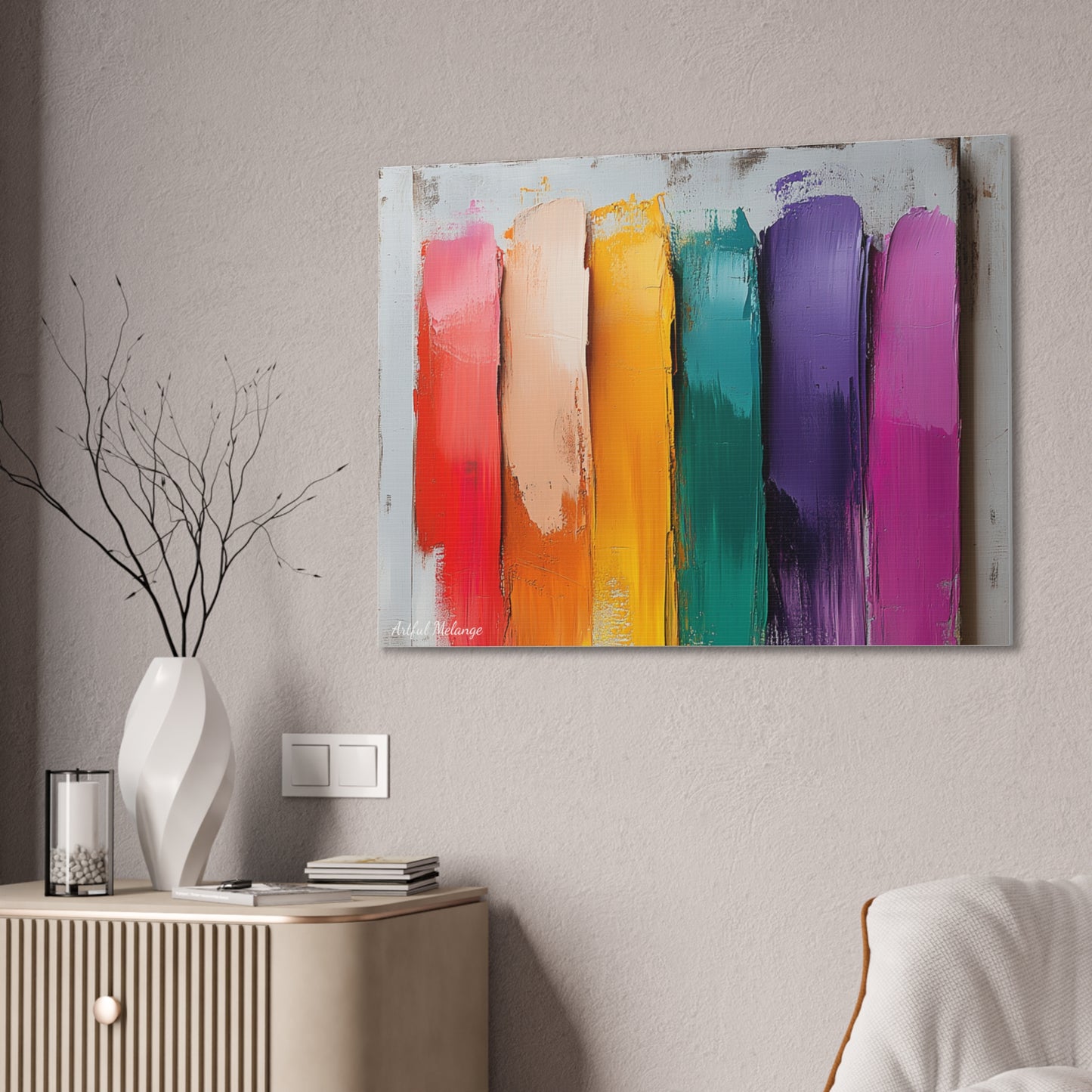 Acrylic Abstract Canvas Print - Richly Textured Artistry