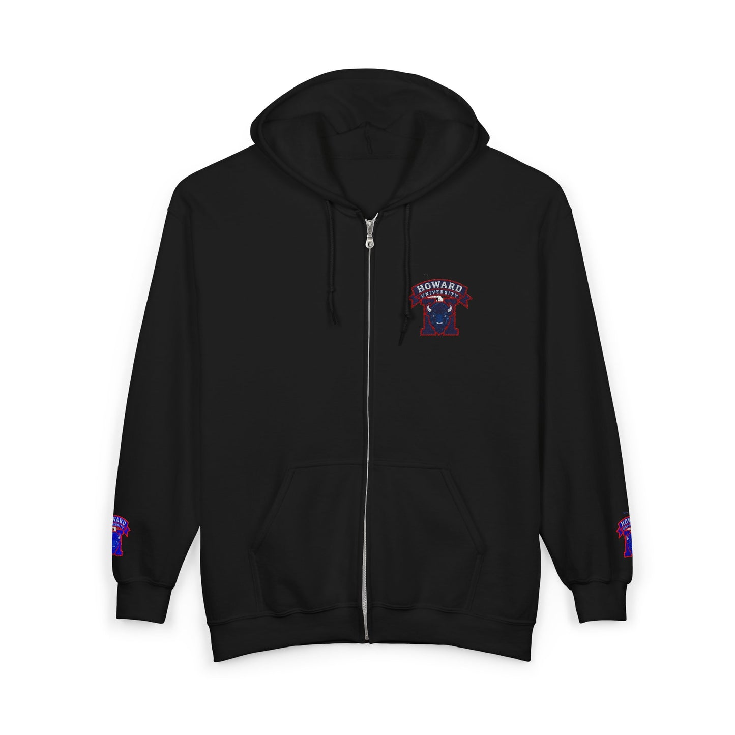 Bison Heritage Embroidered Collection: Full-Zip Sweatshirt | Howard-Inspired HBCU Collegiate Jacket