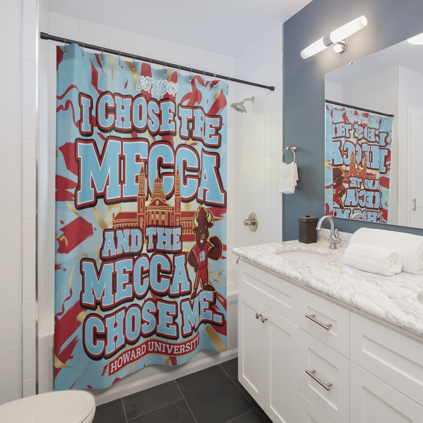 I Chose the Mecca and the Mecca Chose Me Shower Curtain 4