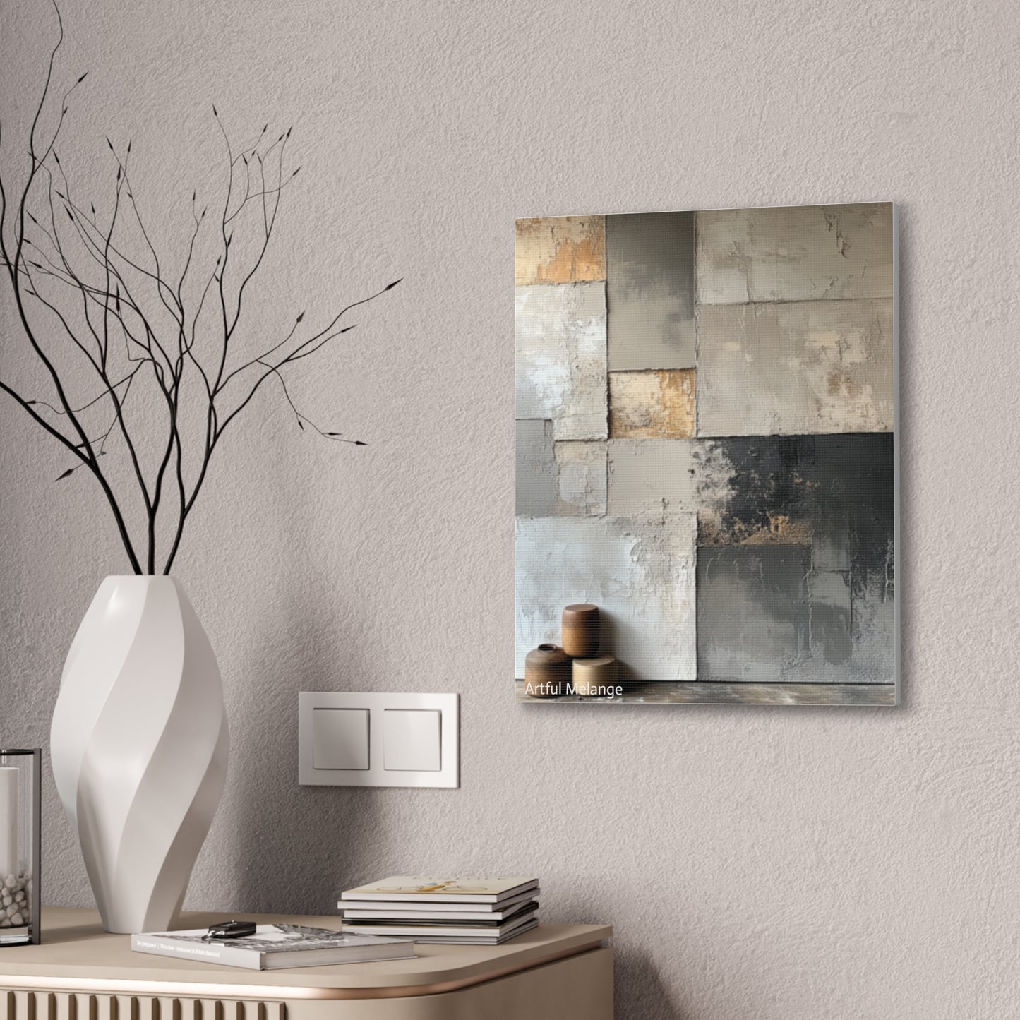 Acrylic Abstract Canvas Print - Richly Textured Artistry