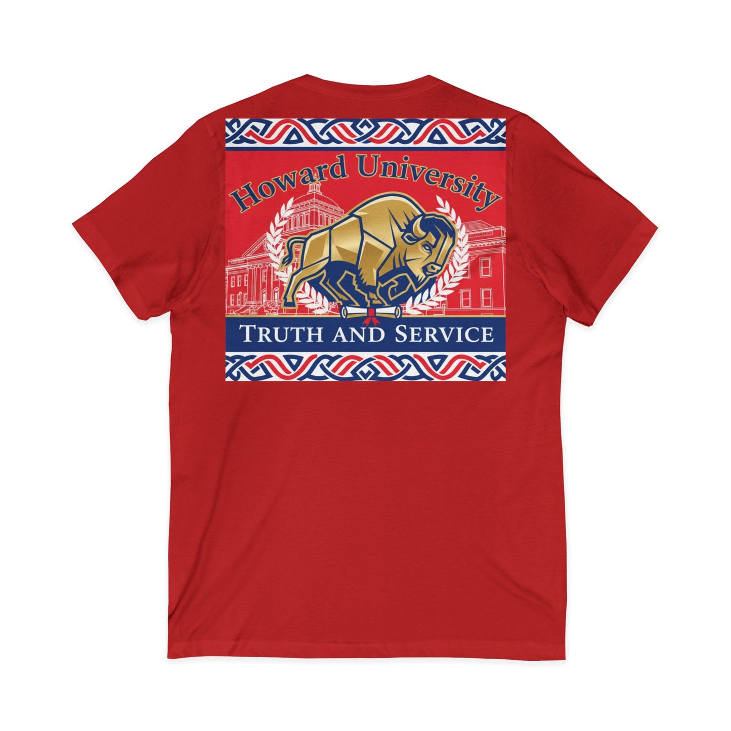 Howard University/ Truth and Service Unisex V-Neck T-Shirt
