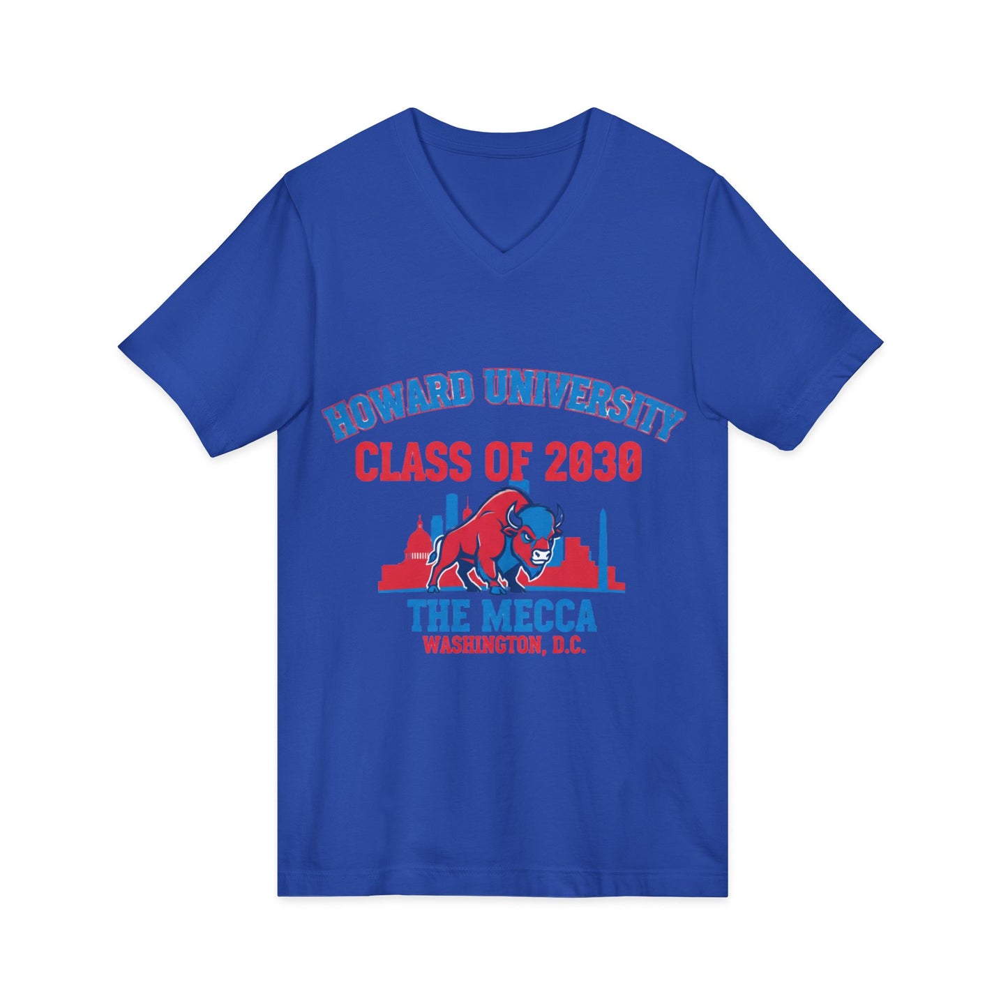 Howard University Class of 2030 Unisex V-Neck T-Shirt | The Mecca Incoming Class Tee