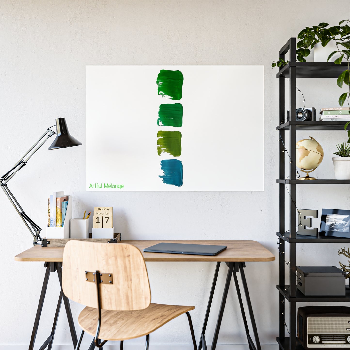 Gleaming Acrylic Abstract Poster: A Spectrum of Colorful Elegance