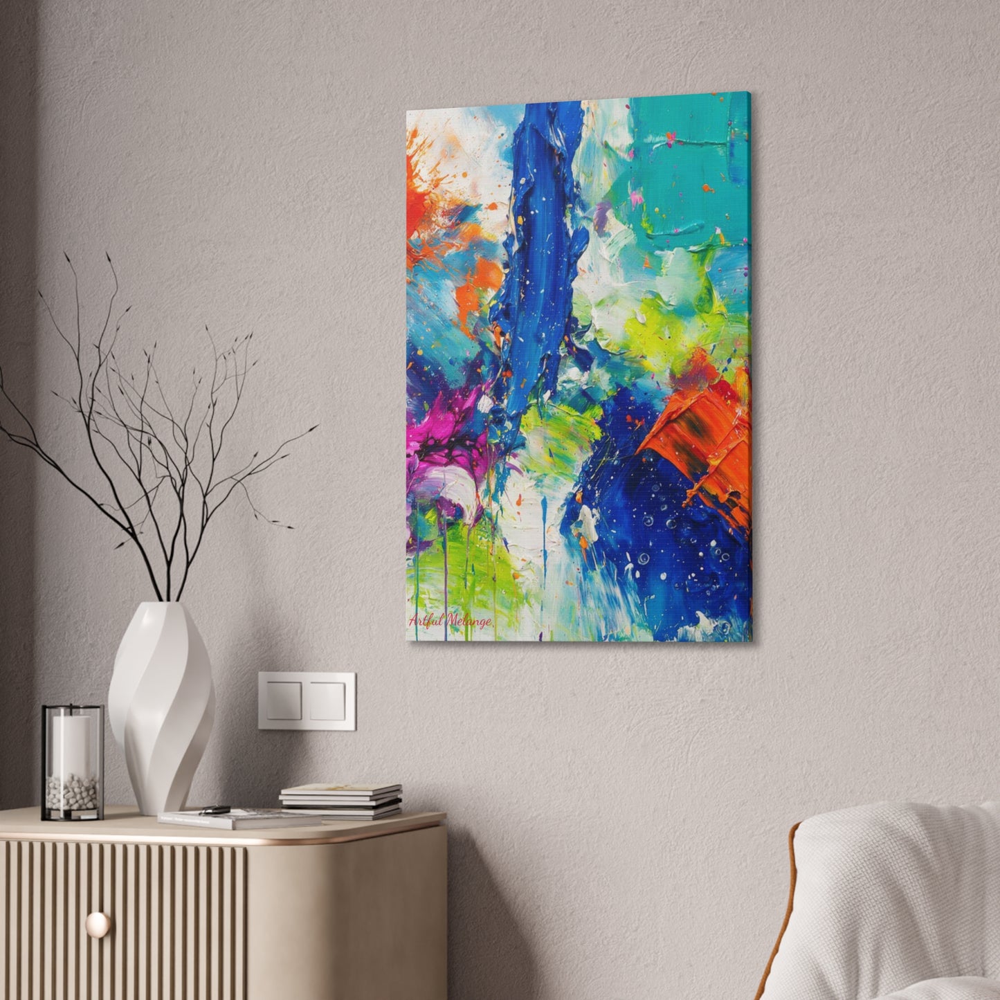 Acrylic Abstract Canvas Print - Richly Textured Artistry