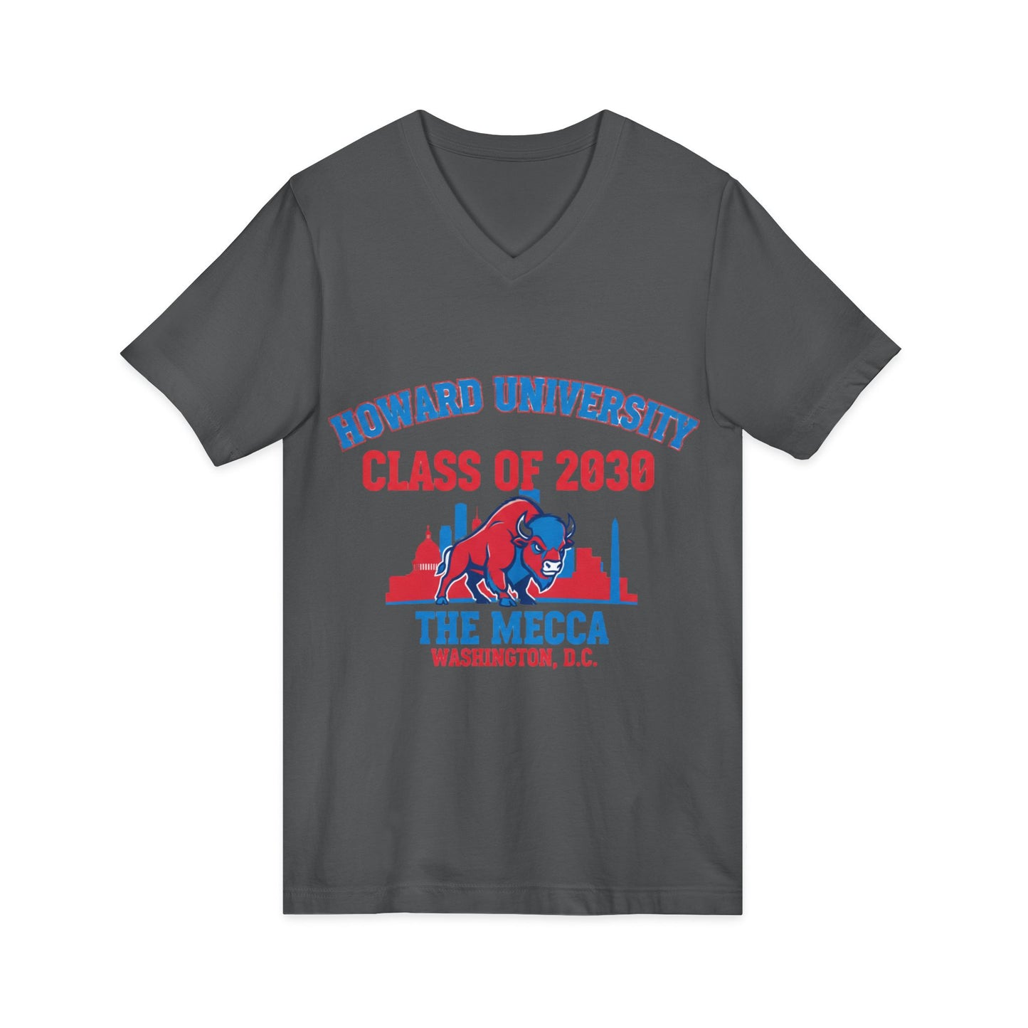Howard University Class of 2030 Unisex V-Neck T-Shirt | The Mecca Incoming Class Tee